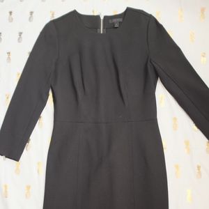 Jcrew Black Structured Pencil Dress with Zipper